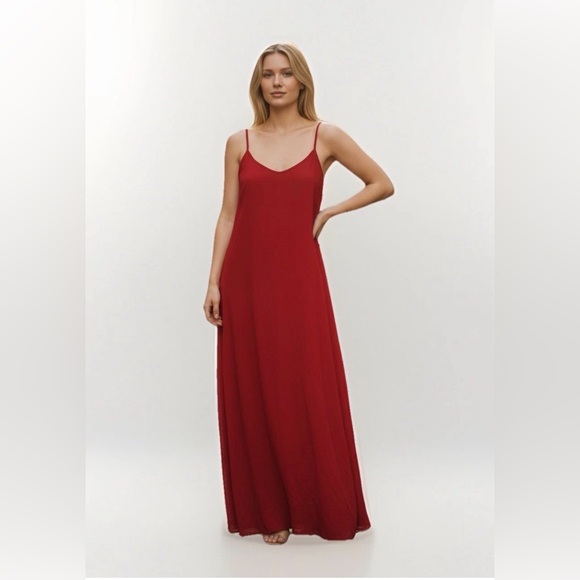 J. Crew Dresses & Skirts - J Crew dark red maxi slip dress L EUC like new condition